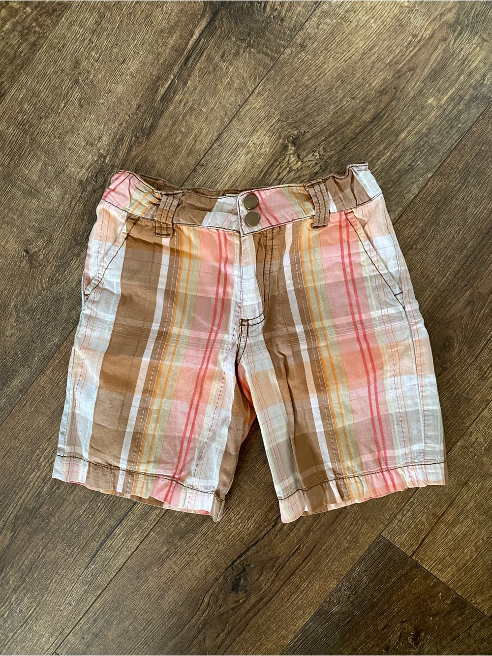 Girls Plaid Bermuda Shorts